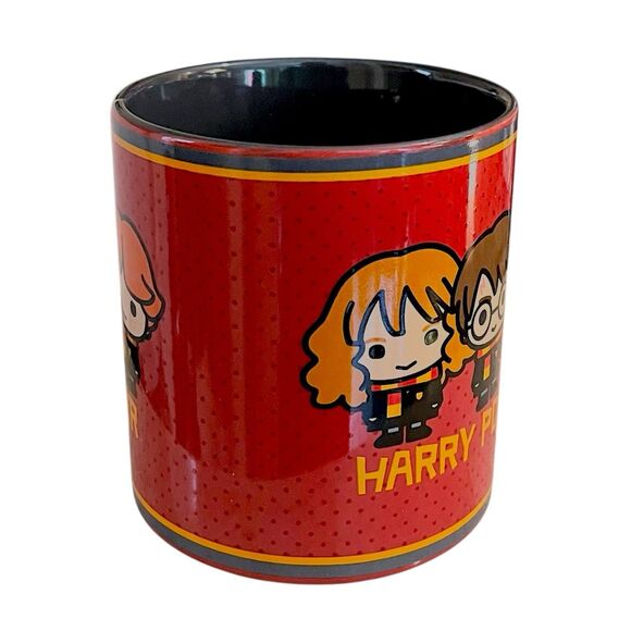 Harry Potter Ceramic Mug w/ Harry, Ron & Hermione Chibi Characters 20 oz. - NEW - Picture 3 of 11